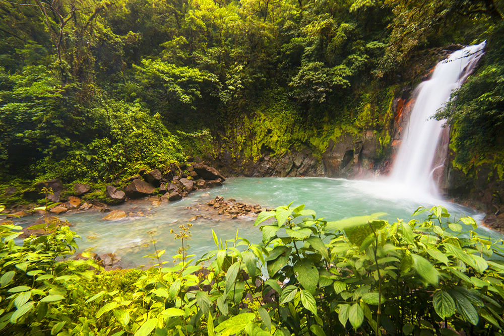 Costa Rica landscape waterfall